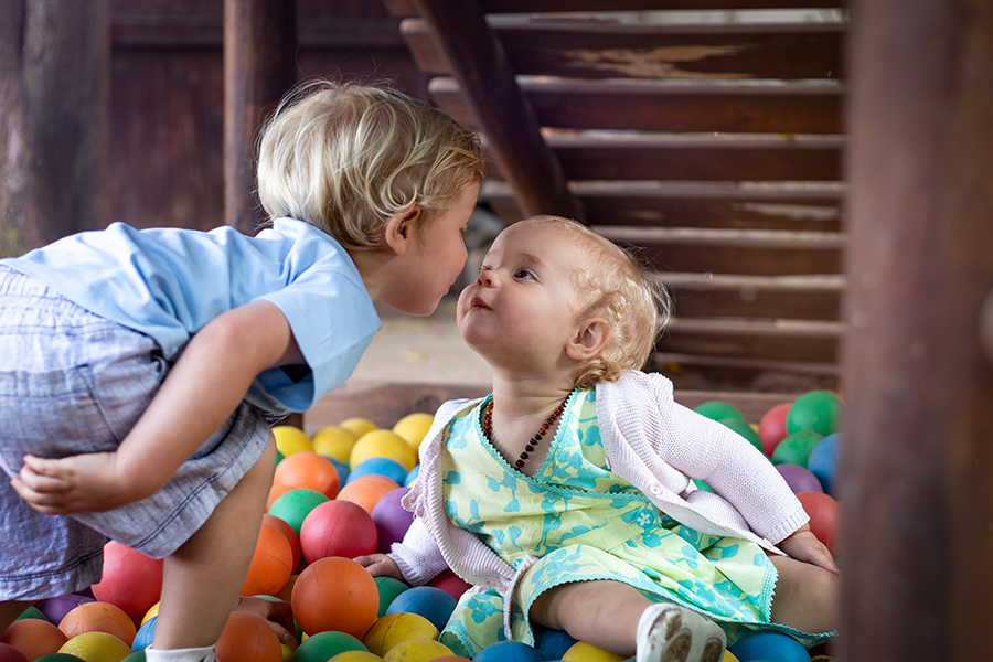 brother and sister kiss